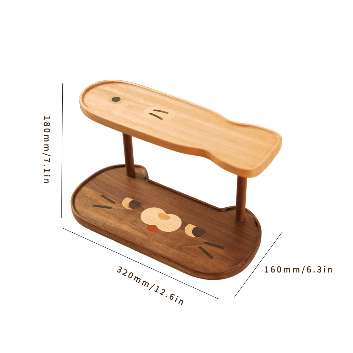 Wooden Storage Rack in the Shape of a Kitten