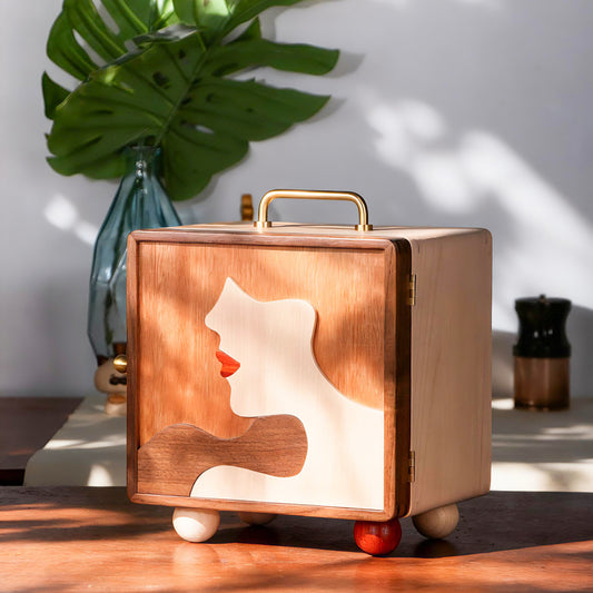 OUI Handcrafted Wooden Multifunctional Jewelry Box