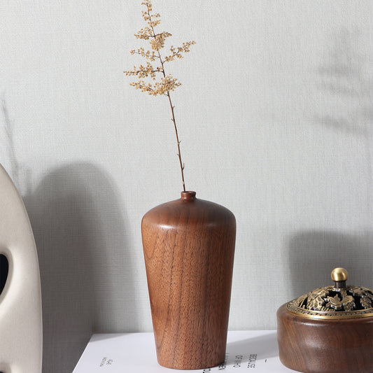 Minimalist Tall Wooden Vase