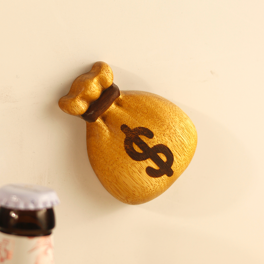 Wooden Bottle Opener in the Shape of a Purse