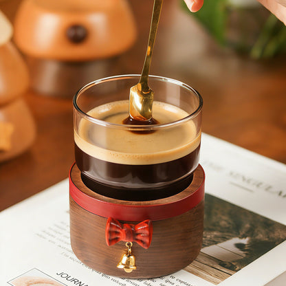 Wooden Christmas Reindeer Coffee Mug