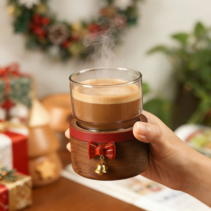 Wooden Christmas Reindeer Coffee Mug