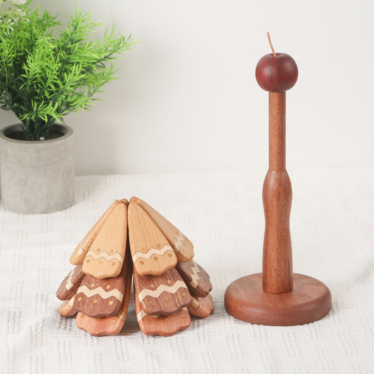 Kitchen Christmas Tree-Shaped Coasters