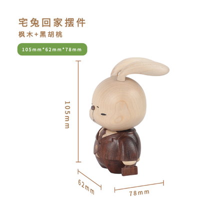 Wooden “Little Rabbit After Work” Ornament