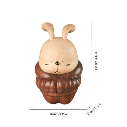 “Cold Rabbit” Wooden Ornament