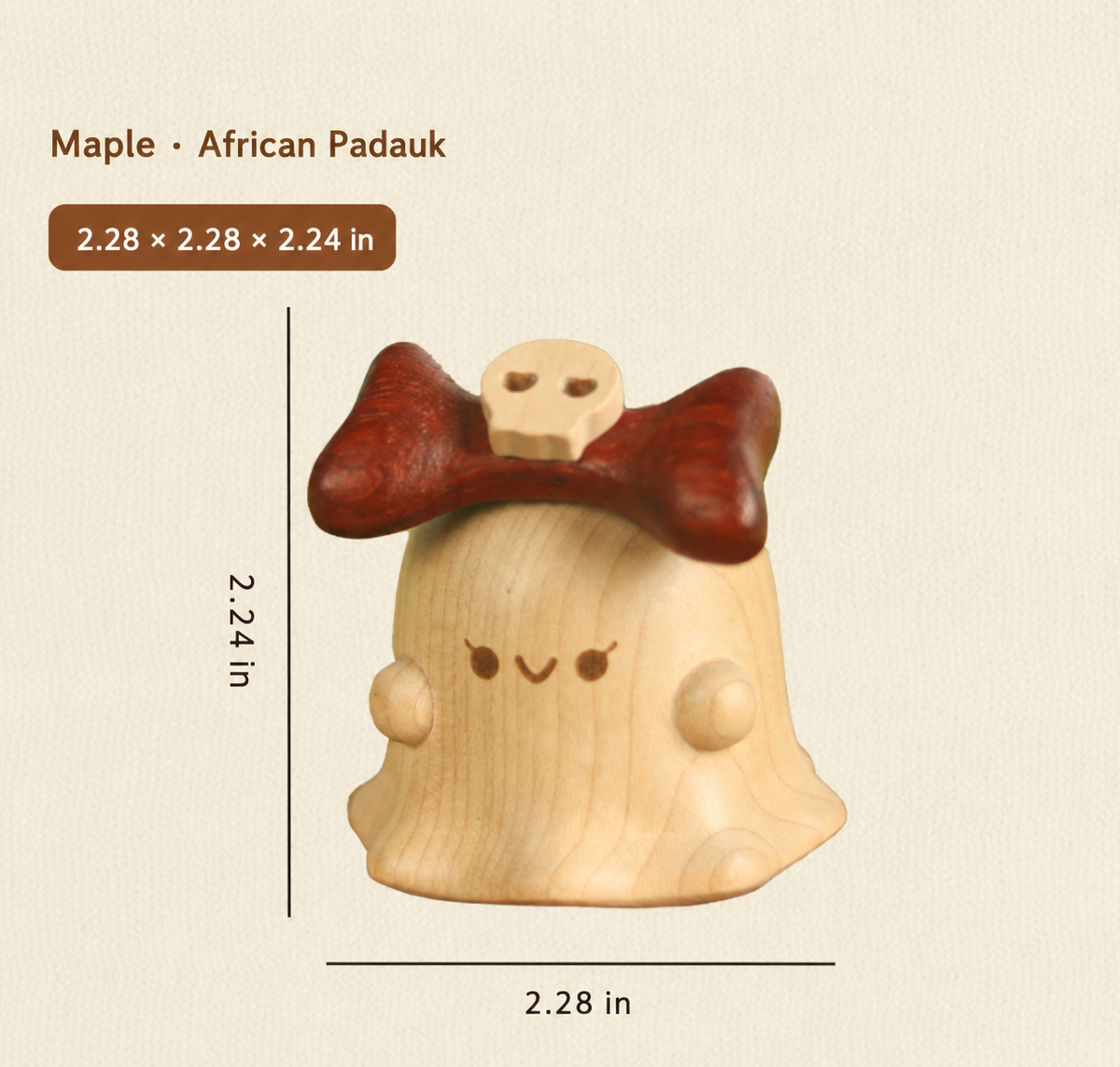 Ghost Wooden Ornament