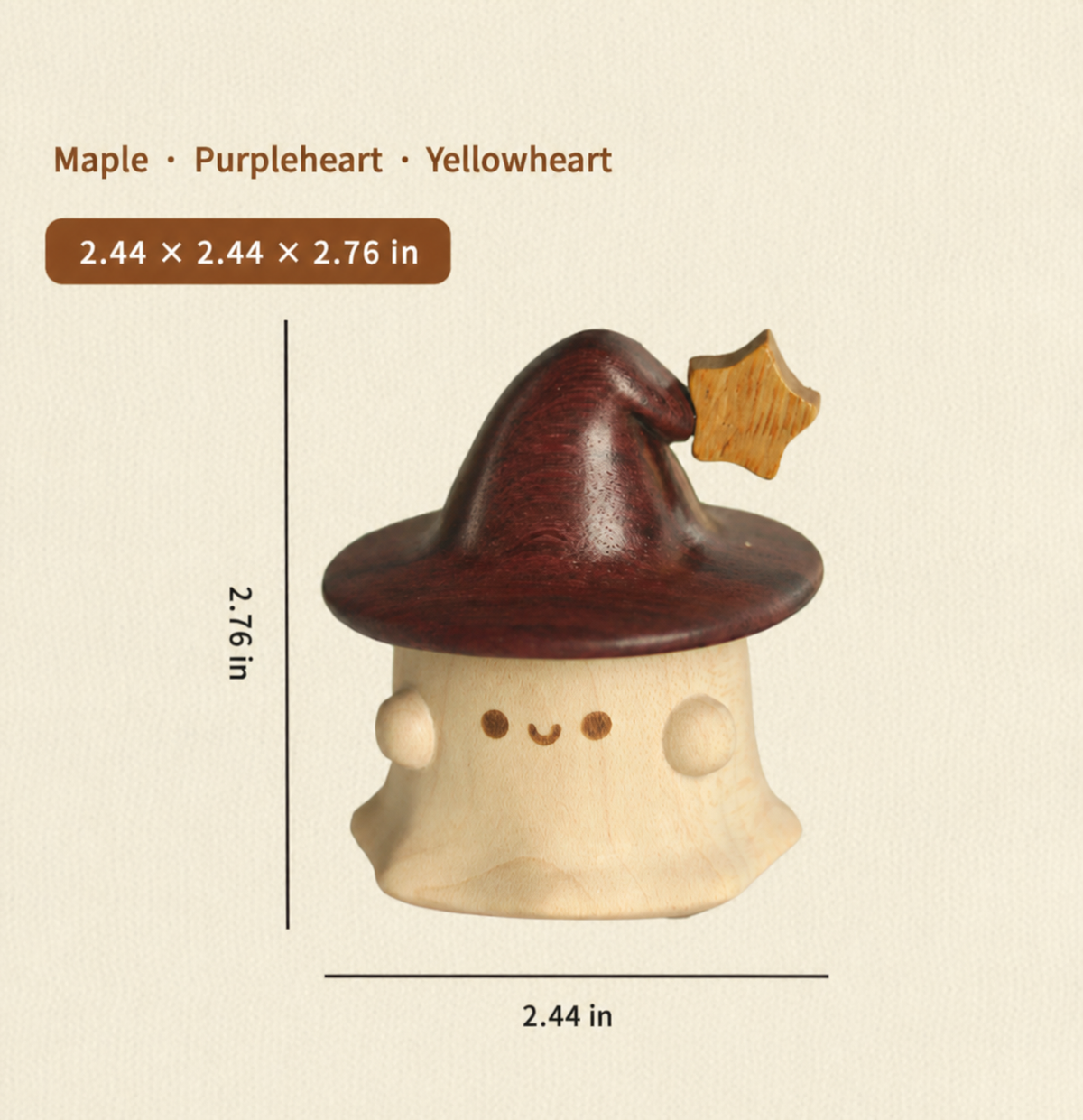 Ghost Wooden Ornament