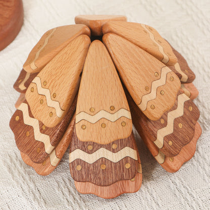 Kitchen Christmas Tree-Shaped Coasters