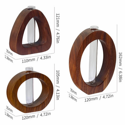 Black Walnut Hydroponic Vase