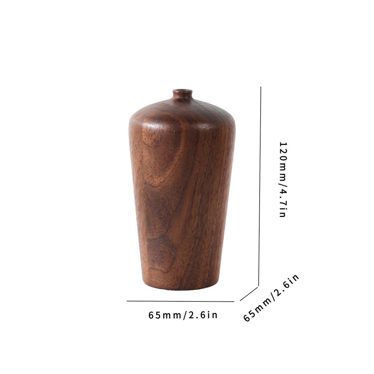 Minimalist Tall Wooden Vase
