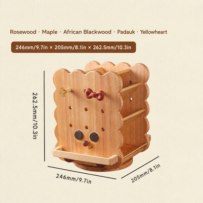 Rotating Storage Rack in the Shape of a Cookie
