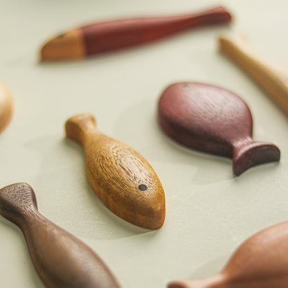“Abundance of Fish Every Year” Set of 7 Wooden Fridge Magnets