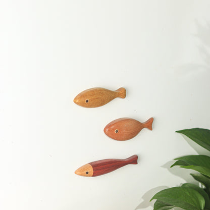 “Abundance of Fish Every Year” Set of 7 Wooden Fridge Magnets