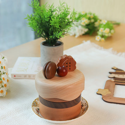 Wooden Jewelry Box in the Shape of a Cake