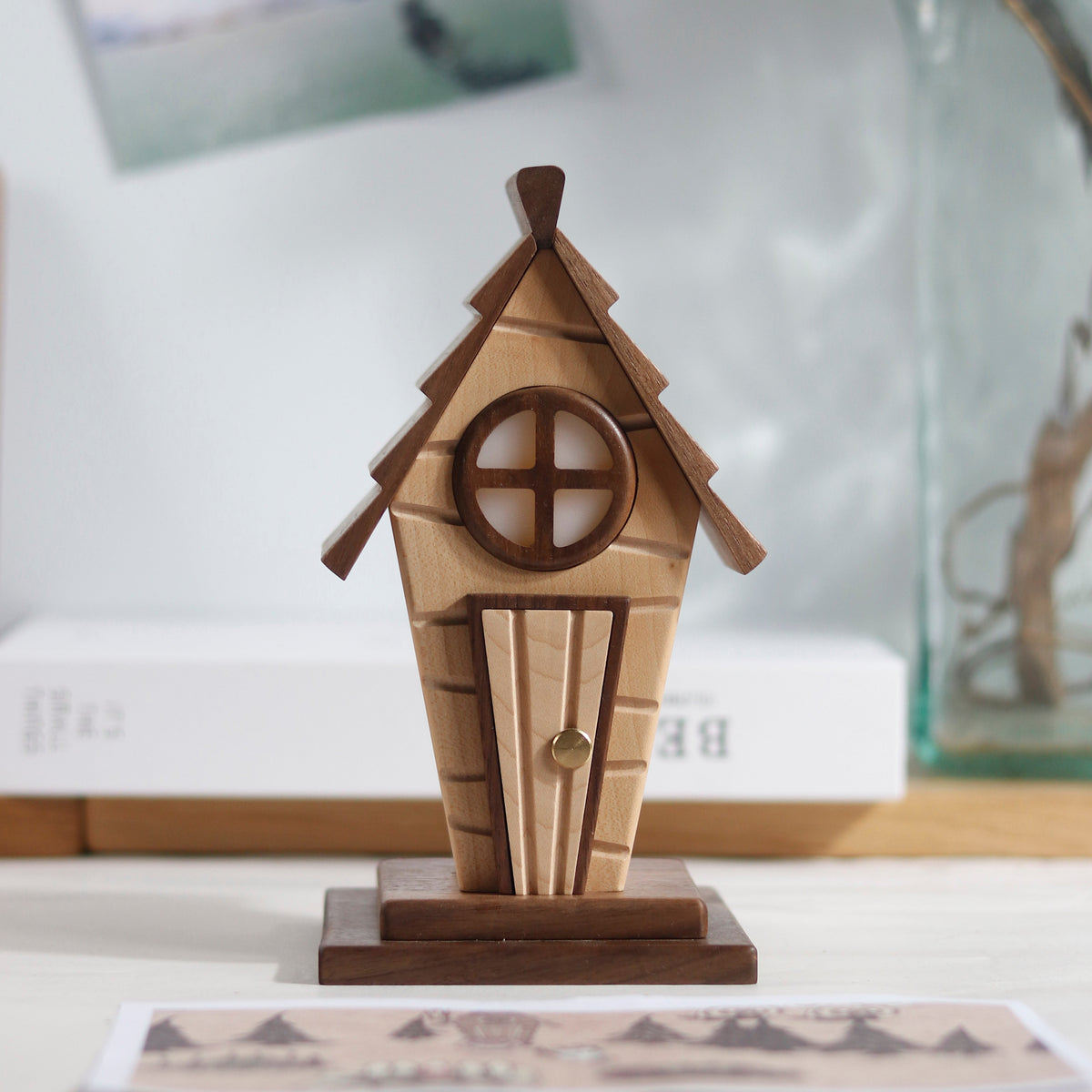 Anime-Themed Log Cabin Night Light