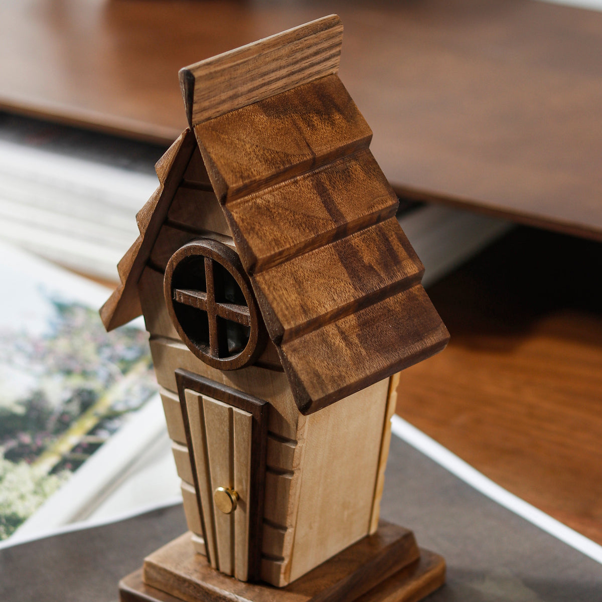 Anime-Themed Log Cabin Night Light