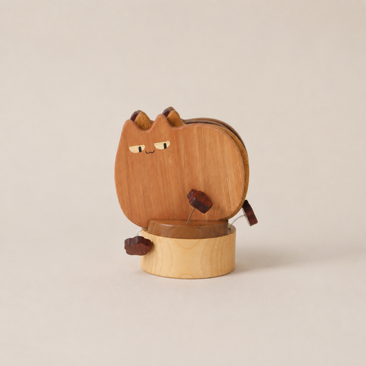 Cute Wooden Cat-Shaped Coasters That Protect Against Heat