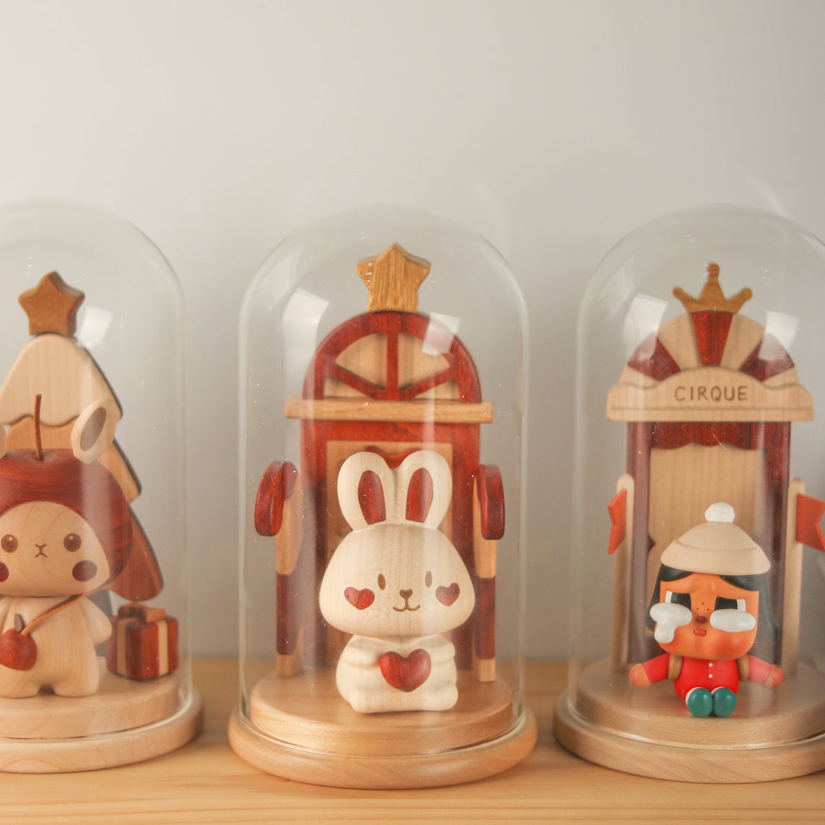 Christmas-Themed Wooden Display Stands