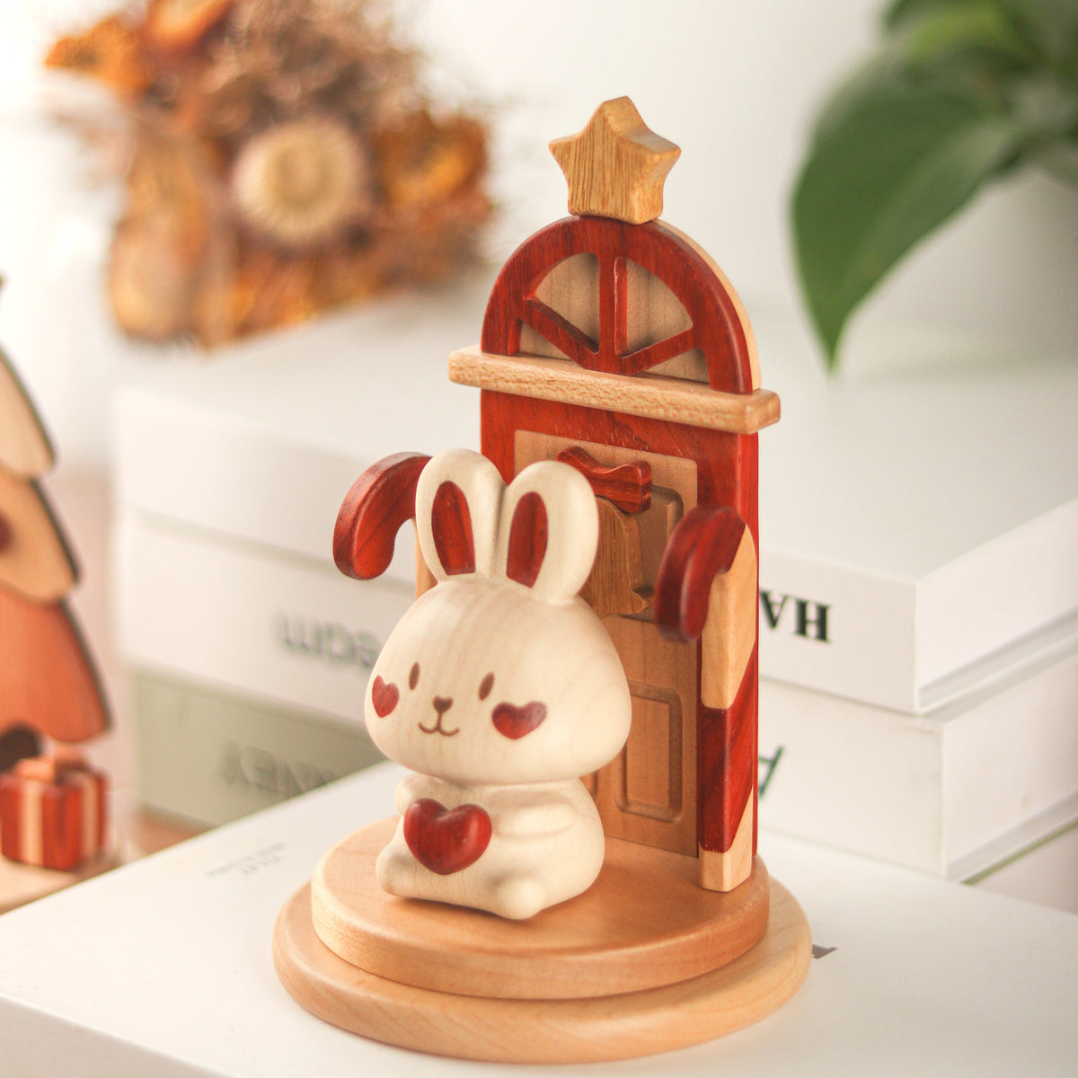 Christmas-Themed Wooden Display Stands
