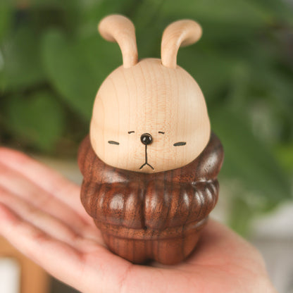 “Cold Rabbit” Wooden Ornament