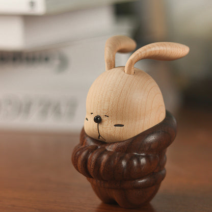 “Cold Rabbit” Wooden Ornament