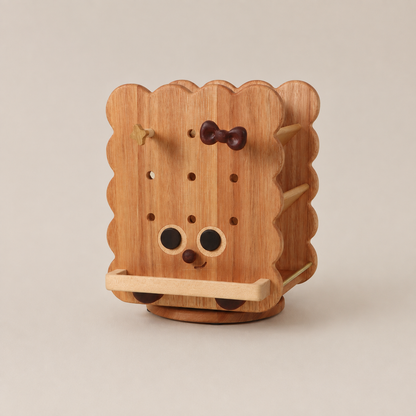Rotating Storage Rack in the Shape of a Cookie