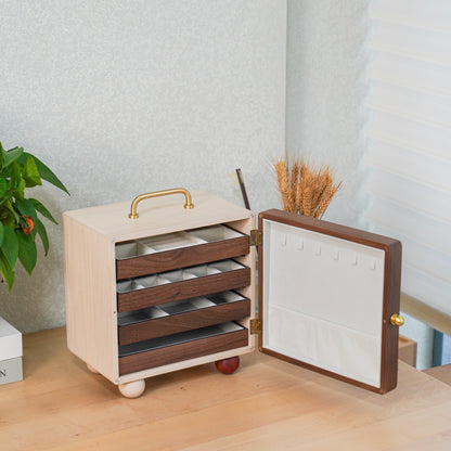OUI Handcrafted Wooden Multifunctional Jewelry Box
