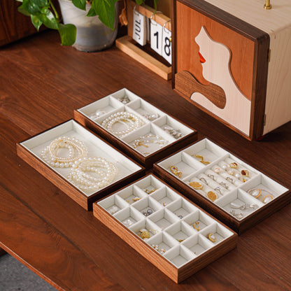 OUI Handcrafted Wooden Multifunctional Jewelry Box