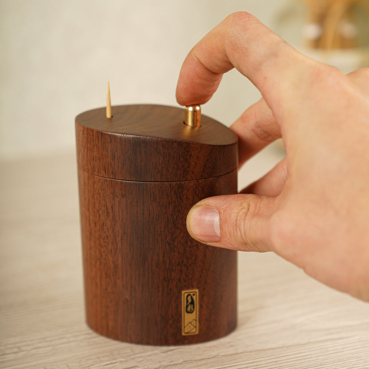 Blackwood Toothpick Pop-Up Dispenser