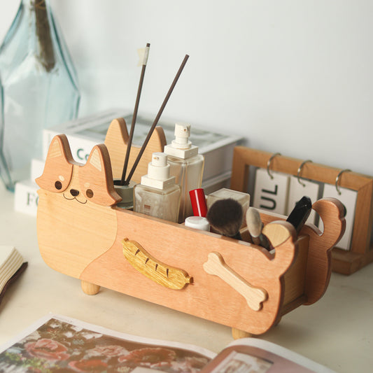 Corgi Wooden Storage Box
