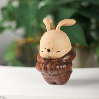 “Cold Rabbit” Wooden Ornament