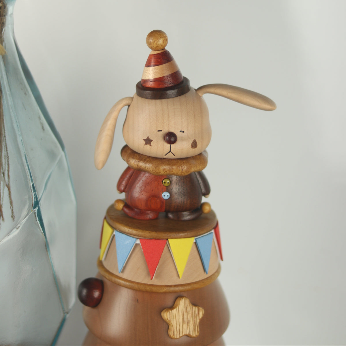 Wooden Circus Rabbit Ornament