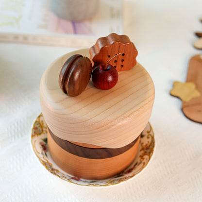 Wooden Jewelry Box in the Shape of a Cake