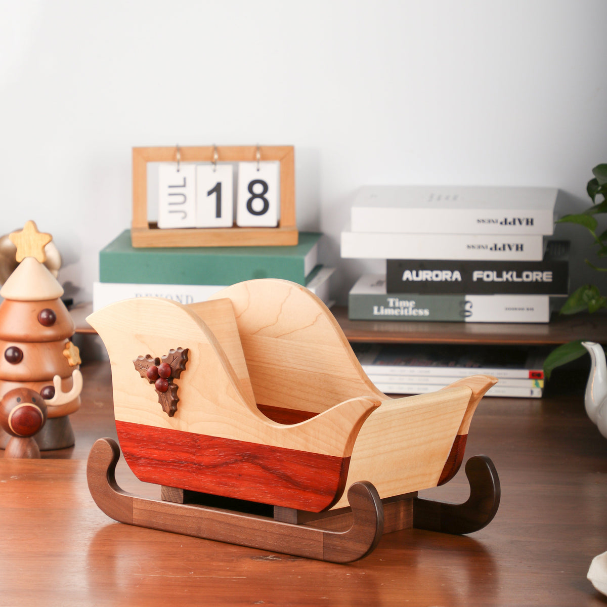 Wooden Sled Storage Box