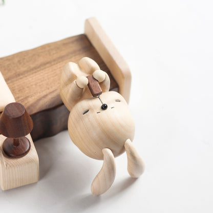 Rabbit Lying on a Bed Ornament