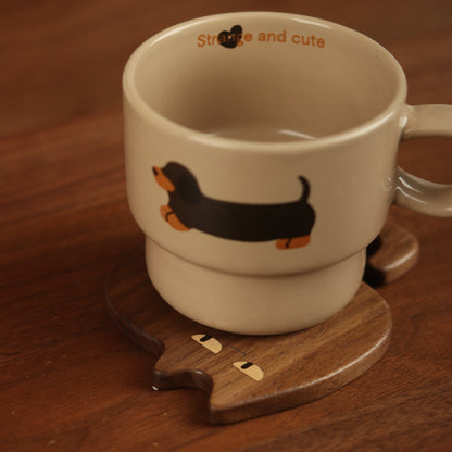 Cute Wooden Cat-Shaped Coasters That Protect Against Heat