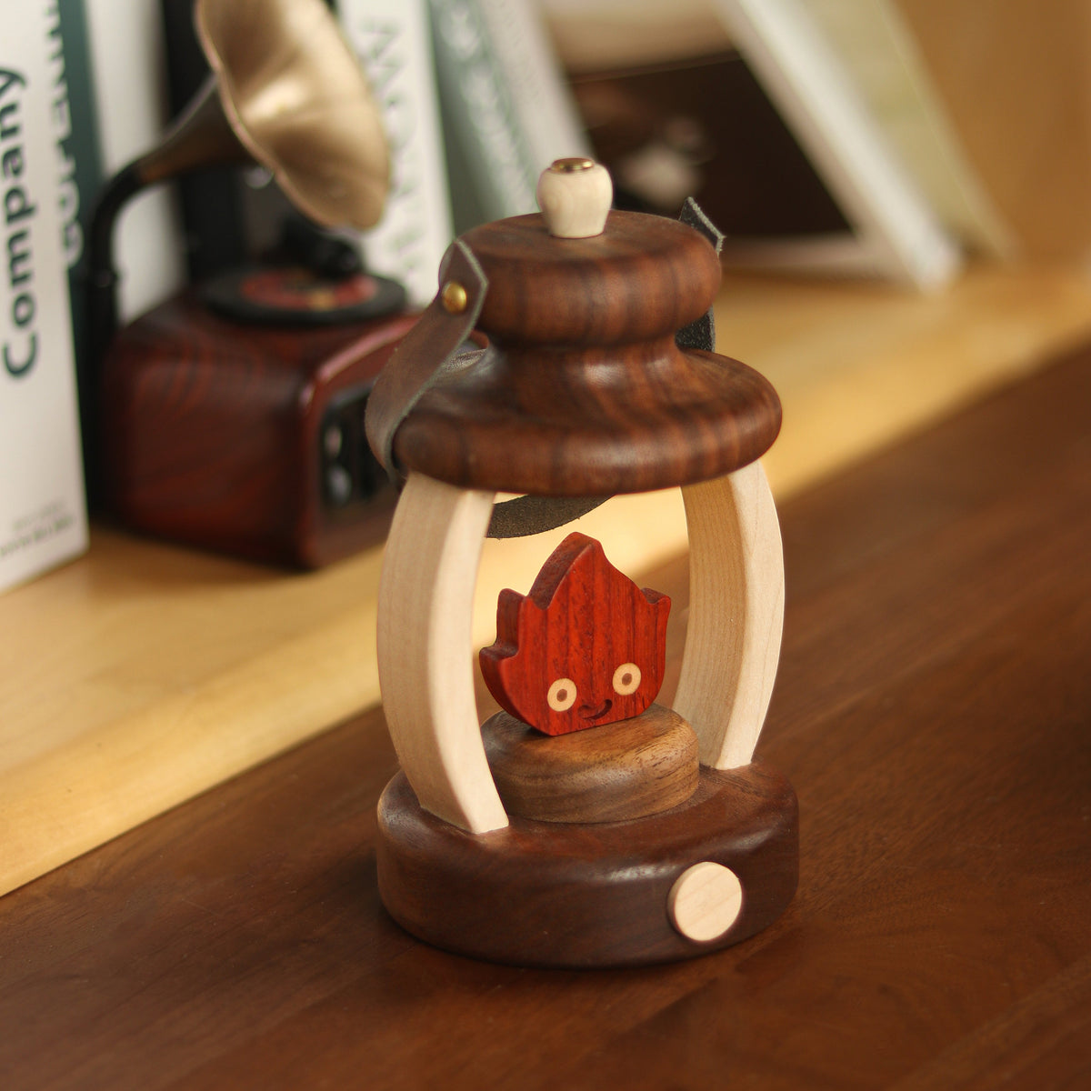 Handcrafted Solid Wood Flame Night Light