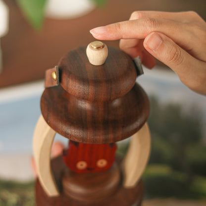 Handcrafted Solid Wood Flame Night Light