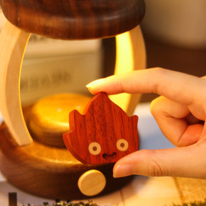 Handcrafted Solid Wood Flame Night Light