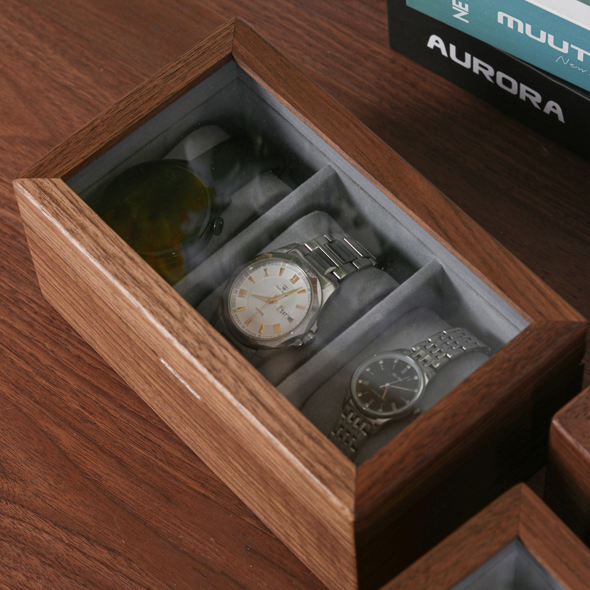 Black Walnut Watch Storage Box