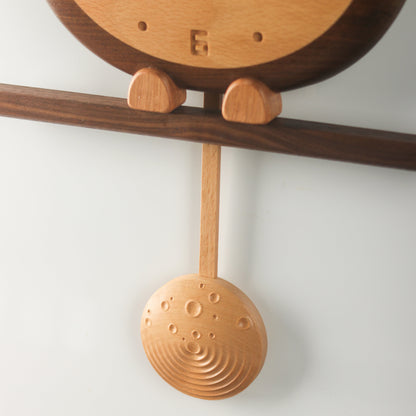 Owl-Themed Premium Wooden Wall Clock