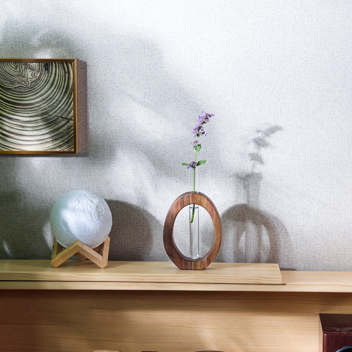 Black Walnut Hydroponic Vase