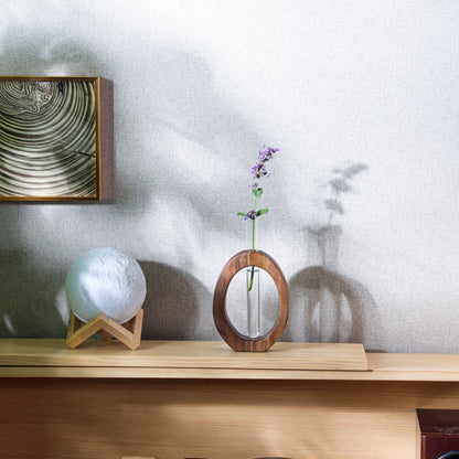 Black Walnut Hydroponic Vase