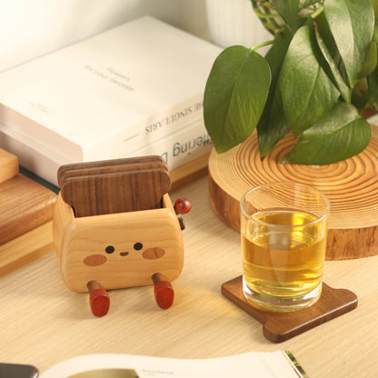 Wooden Non-Slip, Heat-Resistant Coasters for Toasters