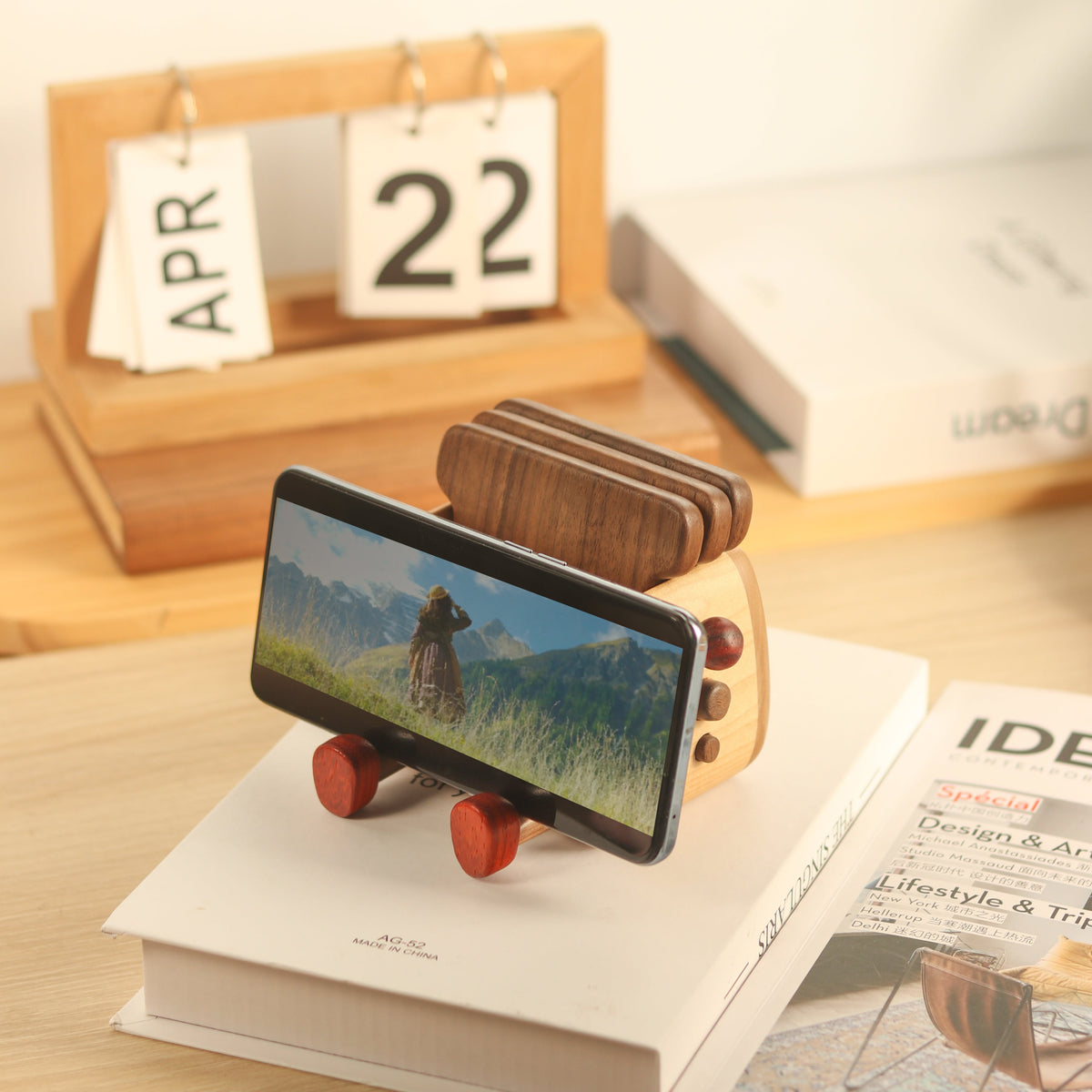 Wooden Non-Slip, Heat-Resistant Coasters for Toasters