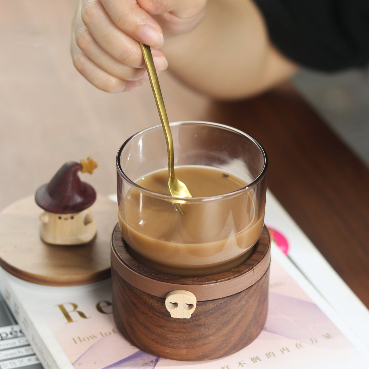 Creative, High-Quality Wooden Coffee Mugs for Halloween