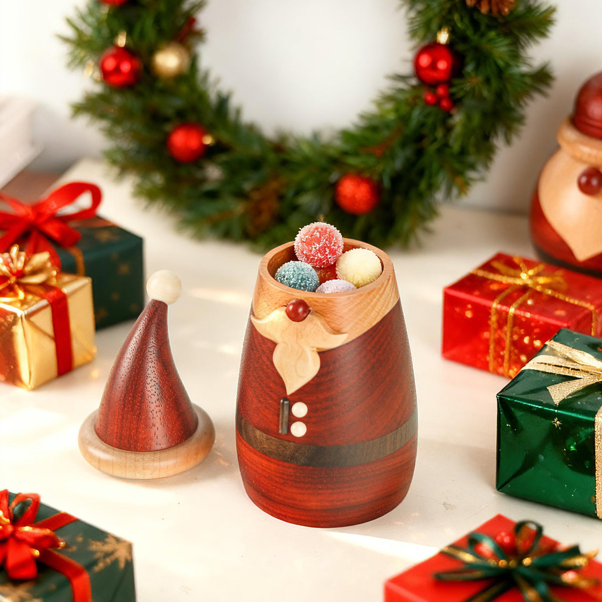 Santa Claus Storage Jars—Slim and Chubby Styles