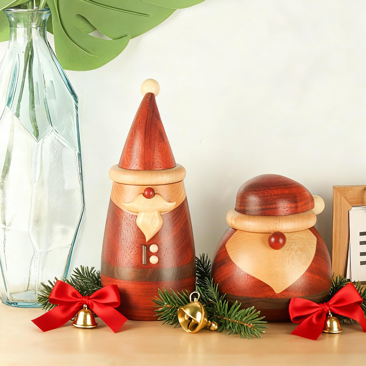 Santa Claus Storage Jars—Slim and Chubby Styles