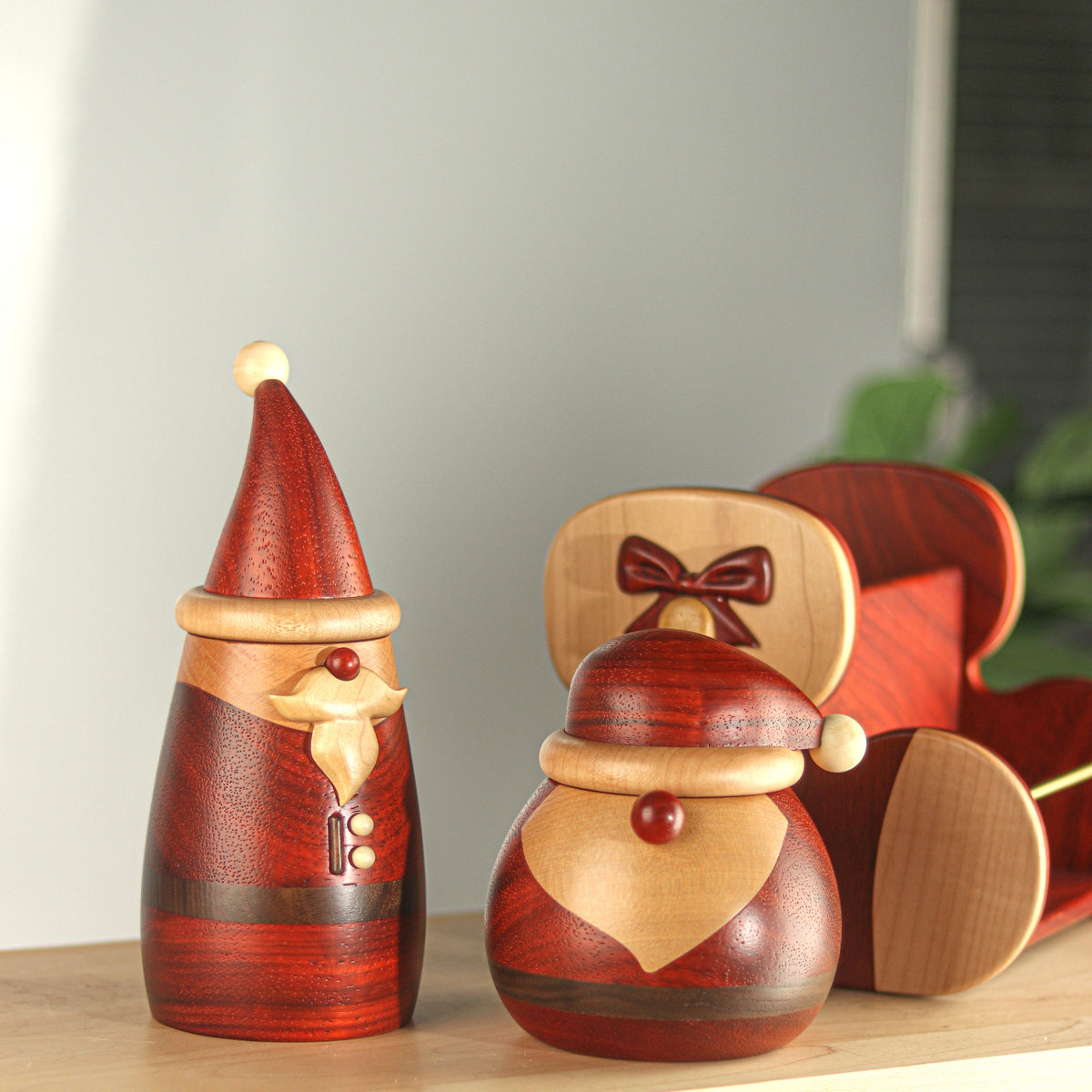 Santa Claus Storage Jars—Slim and Chubby Styles