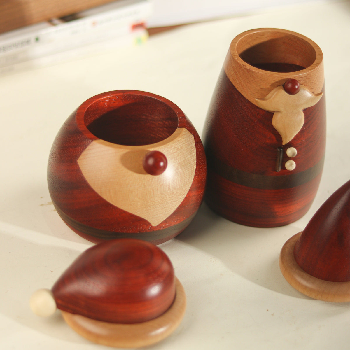Santa Claus Storage Jars—Slim and Chubby Styles